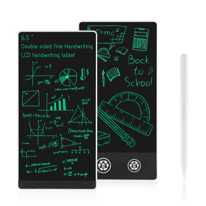 Compact LCD Writing Tablet, 6.5-Inch Fine Handwriting Sketch Pad with Single or Double-Sided Options and Magnetic Stylus for Notes and Drawing