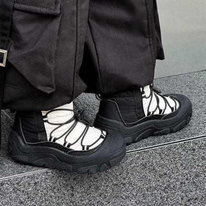 Toggle-Lace Kids Winter Boots with Padded Collars and Chunky Tread Soles, Boys and Girls Snow-Style Ankle Shoes in Four Colors, Sizes 26-37