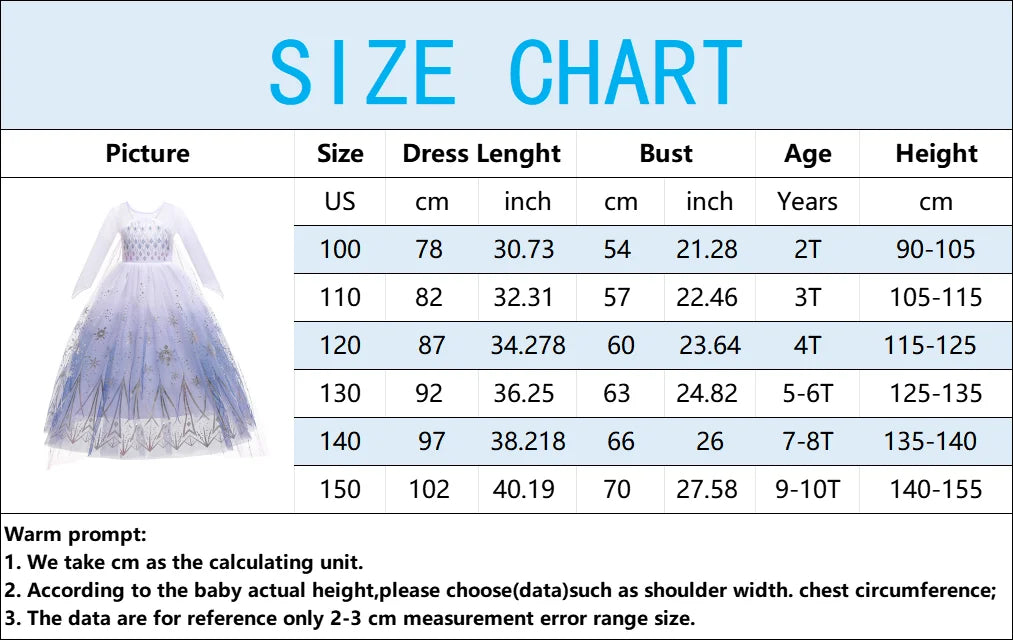 White Snowflake Princess Dress for Girls with Sheer Long Sleeves and Flowing Mesh Skirt, Snow Queen Costume for Birthdays and Halloween