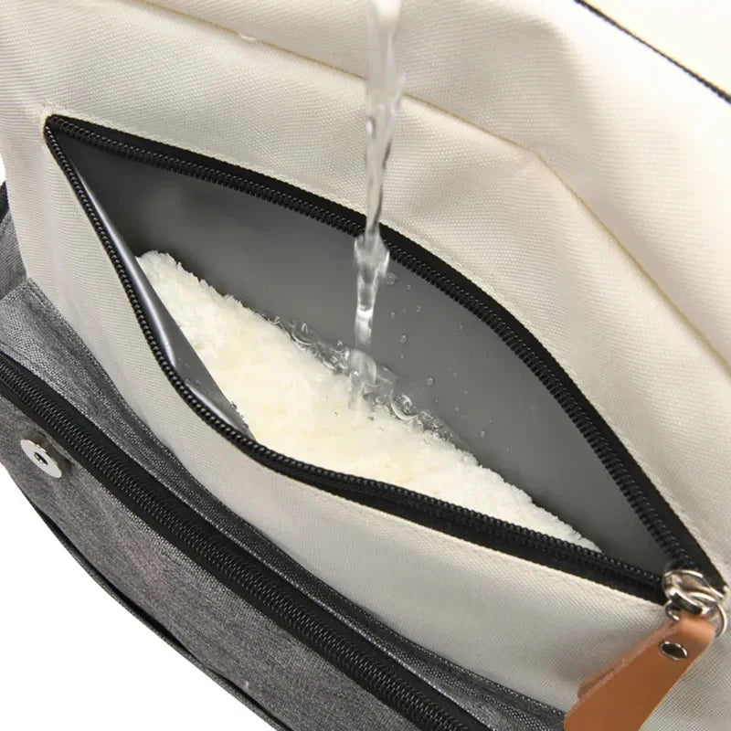 Flap-Top Diaper Backpack with Front Storage Pockets, Two Stroller Hooks and 53 x 34 cm Changing Mat for Baby Essentials and Everyday Parent Outings