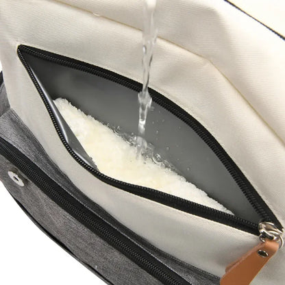 Flap-Top Diaper Backpack with Front Storage Pockets, Two Stroller Hooks and 53 x 34 cm Changing Mat for Baby Essentials and Everyday Parent Outings
