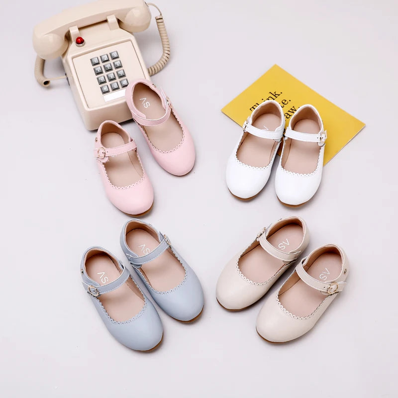 Pastel Kids Dress Shoes for Boys and Girls, Mary Jane Flats, Lace-Up Oxfords and Slip-On Styles for Weddings, Birthday Parties and Family Photos