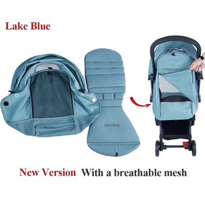Stroller Canopy and Seat Cushion Kit with Mesh, Replacement Fabric Set Compatible with YOYO and YOYO+ for Everyday Outings, Multiple Colors