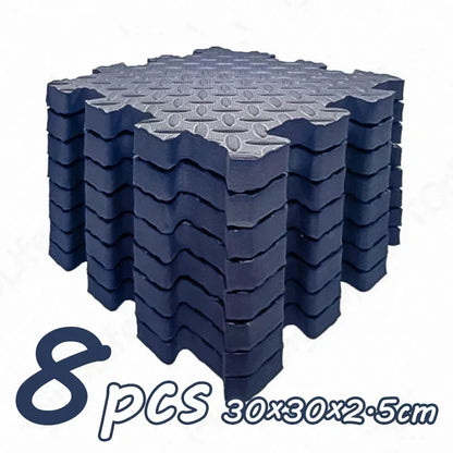 Thick Foam Crawling Mat Tiles, 8-Piece Interlocking Set with 2.5 cm Padding and 30 cm Squares for Nursery Corners and Supervised Baby Floor Play