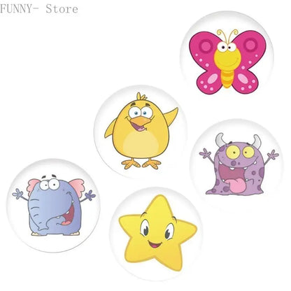 Potty Training Target Stickers with Temperature-Sensitive Color Reveal, Reusable Toilet Decals in Animal, Marine, Insect and Fairy Theme Options