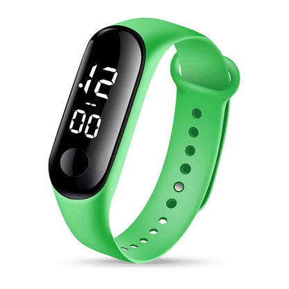 Kids LED Watch Set of 8, Colorful Digital Wristwatches with Adjustable Rubber Straps and Black Displays for School Days and Everyday Wear