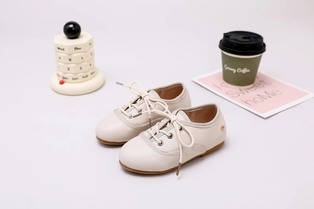 Pastel Kids Dress Shoes for Boys and Girls, Mary Jane Flats, Lace-Up Oxfords and Slip-On Styles for Weddings, Birthday Parties and Family Photos