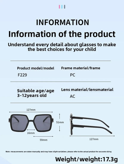 Kids Retro UV400 Sunglasses for Boys and Girls Ages 2-8, Colorful Fashion Shades in Assorted Frame Styles for Summer Outings and Family Photos