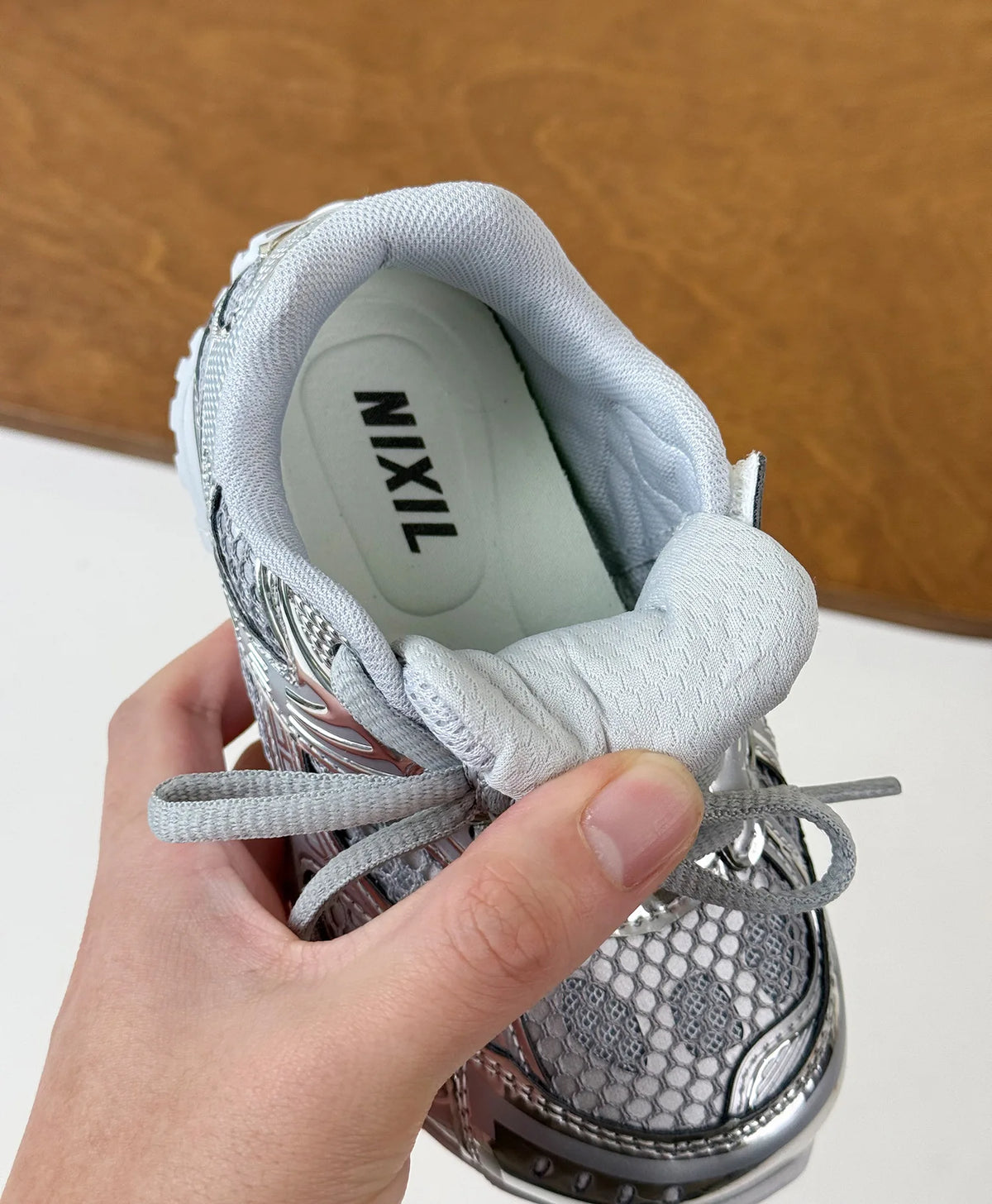 Kids Mesh Sneakers with Metallic Orbit Styling, Lace-Up Casual Walking Shoes in Pink or Silver with Rubber Soles for Everyday Outfits
