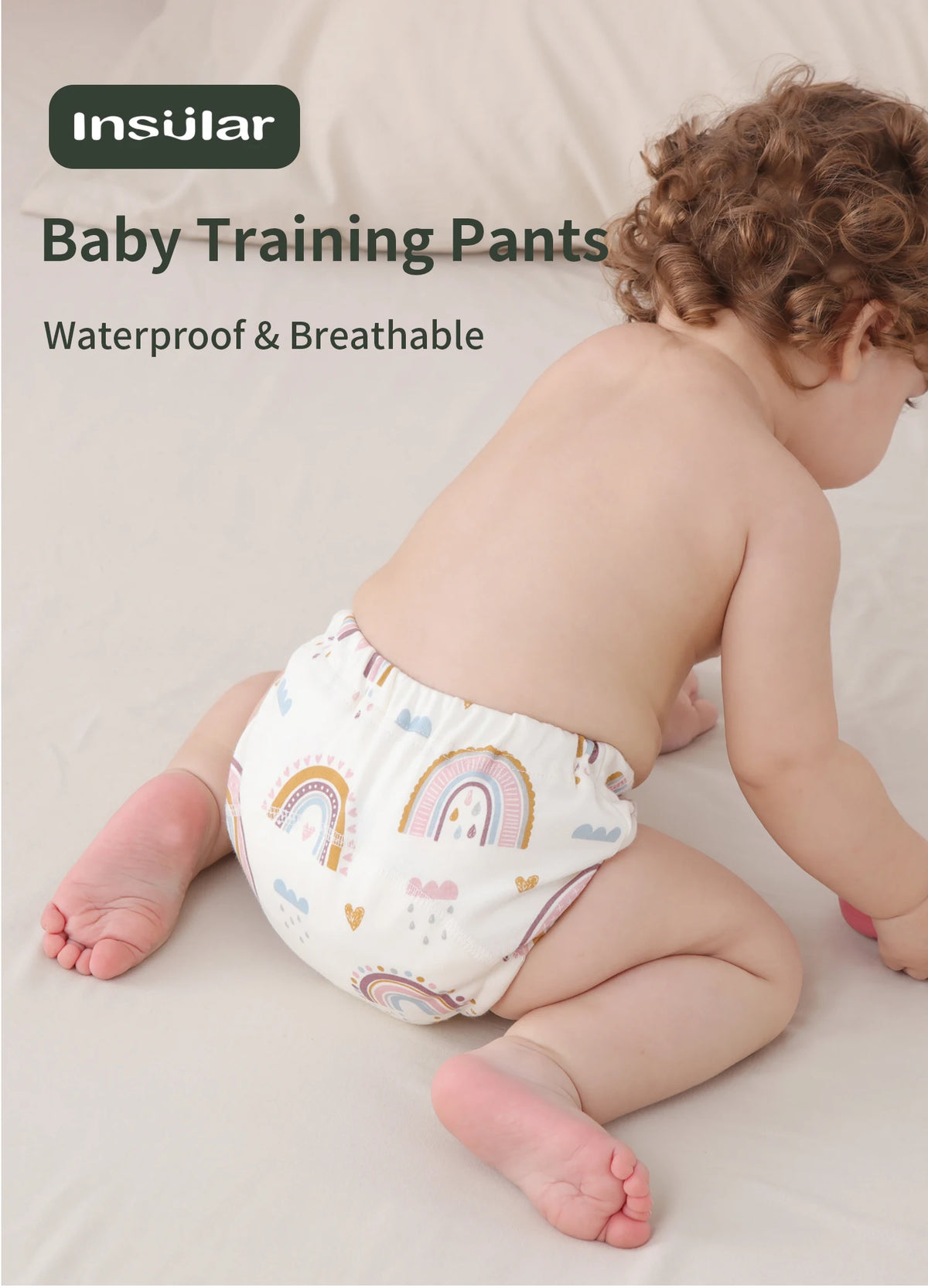 6-Layer Cotton Training Pants, 3-Pack Reusable Toddler Potty Underwear with Elastic Waist and Printed Designs in 90 cm and 100 cm Size Options