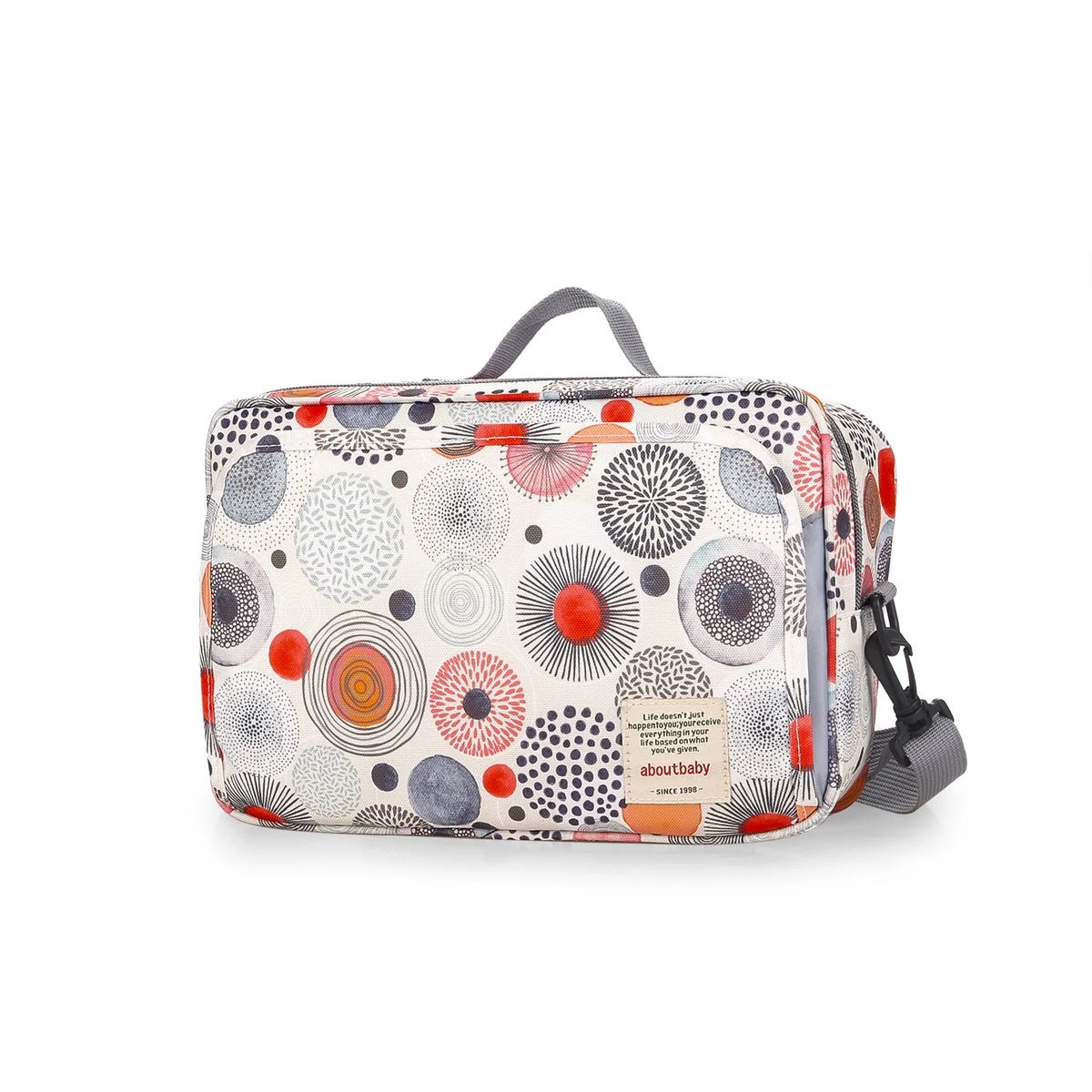 Baby Diaper Bag Wet Dry Storage Pouch with Printed Designs, Reusable Organizer for Diaper Changes, Baby Essentials and Everyday Outings