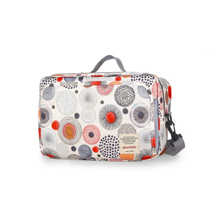 Baby Diaper Bag Wet Dry Storage Pouch with Printed Designs, Reusable Organizer for Diaper Changes, Baby Essentials and Everyday Outings