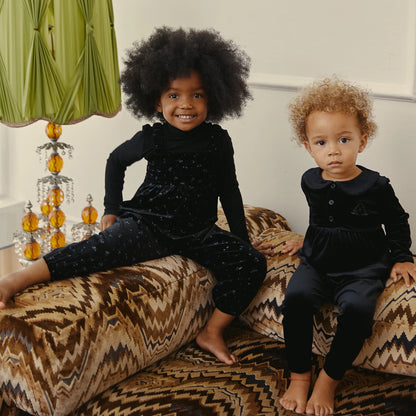 Floral Velour Kids Coordinating Outfits with Girls Dresses, Baby Romper Options, Boys Clothing Sets and Separate Modal Shirt