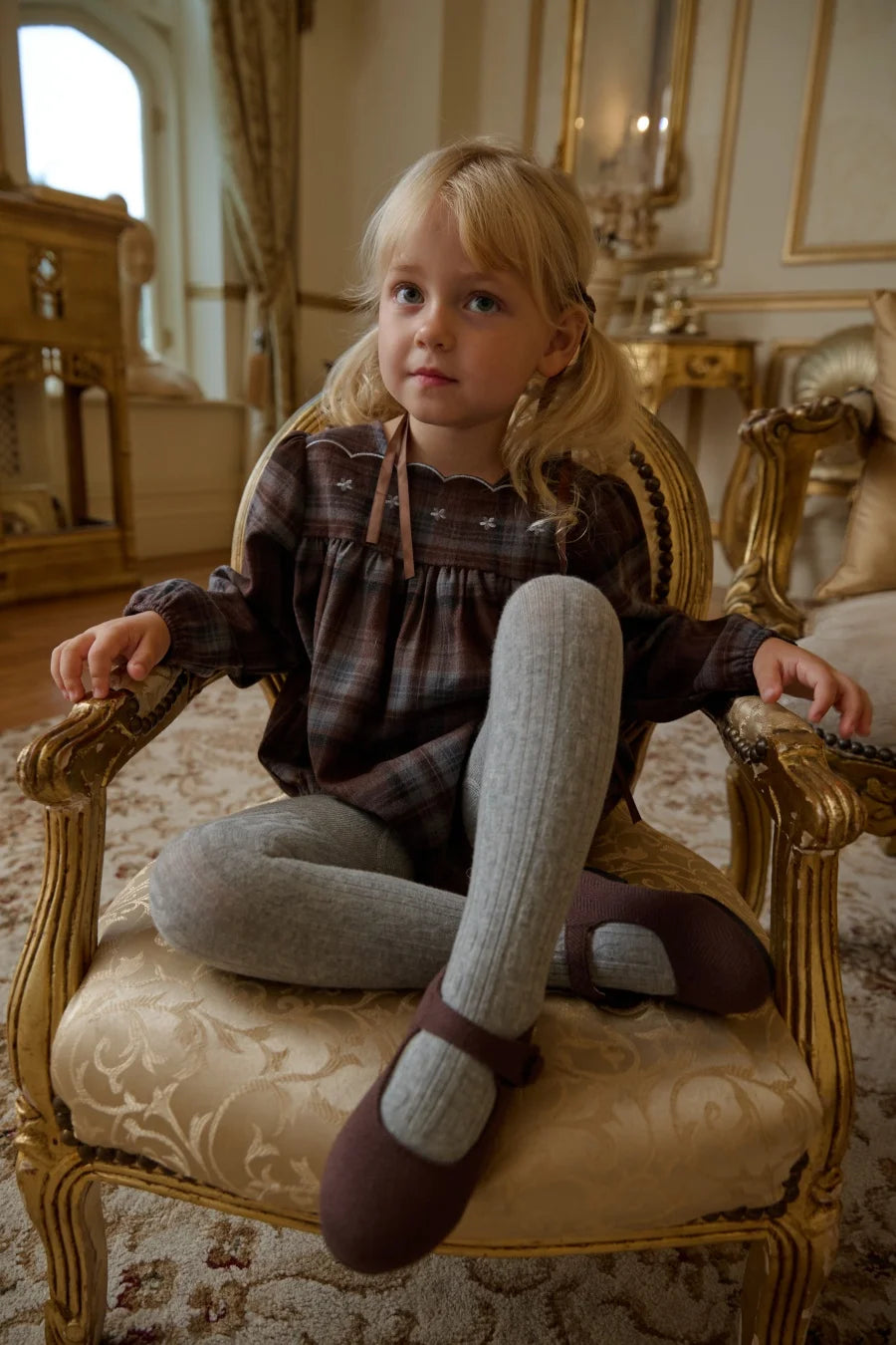 Sibling Matching Brown Plaid Clothing with Dress, Romper, Pants and Knitwear Options, AS AW26 Chestnut Styles for Babies, Kids and Teens
