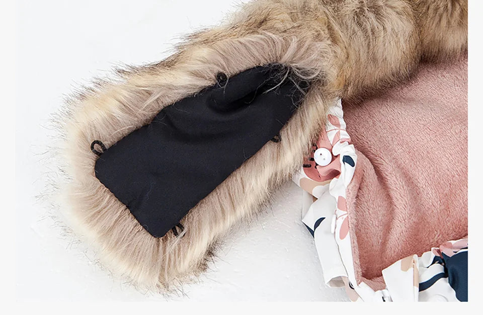 Winter Pram Footmuff with Two-Way Zipper and Removable Fur-Style Collar, Baby Stroller Sack for Cold-Weather Walks in Solid and Printed Styles