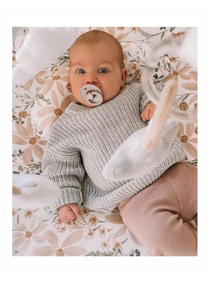 Cotton Crewneck Baby Sweater for Boys and Girls, Long Sleeve Ribbed Knit Pullover for Infants and Kids, Everyday Cool Weather Layering