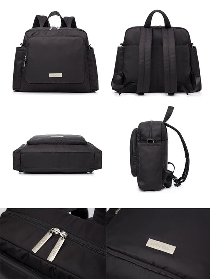 Diaper Bag Backpack with Wide Front Zip Pocket, SOBOBA Baby Essentials Organizer with Side Pockets and Top Handle, 34 x 32 x 12 cm