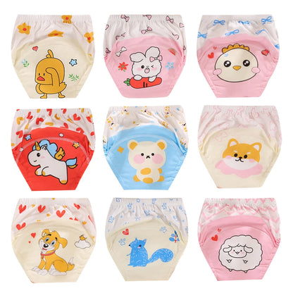 Washable Potty Training Pants Multipack, 4 or 8 Reusable Toddler Underwear Briefs with Printed Designs for Daytime Toilet Learning, Sizes S-XL
