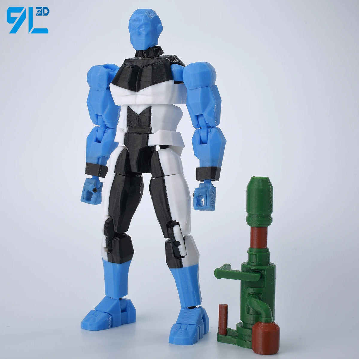 Articulated Superhero Action Figure, 3D Printed PETG Collectible with 30+ Poseable Joints, Interchangeable Parts and Accessories for Display