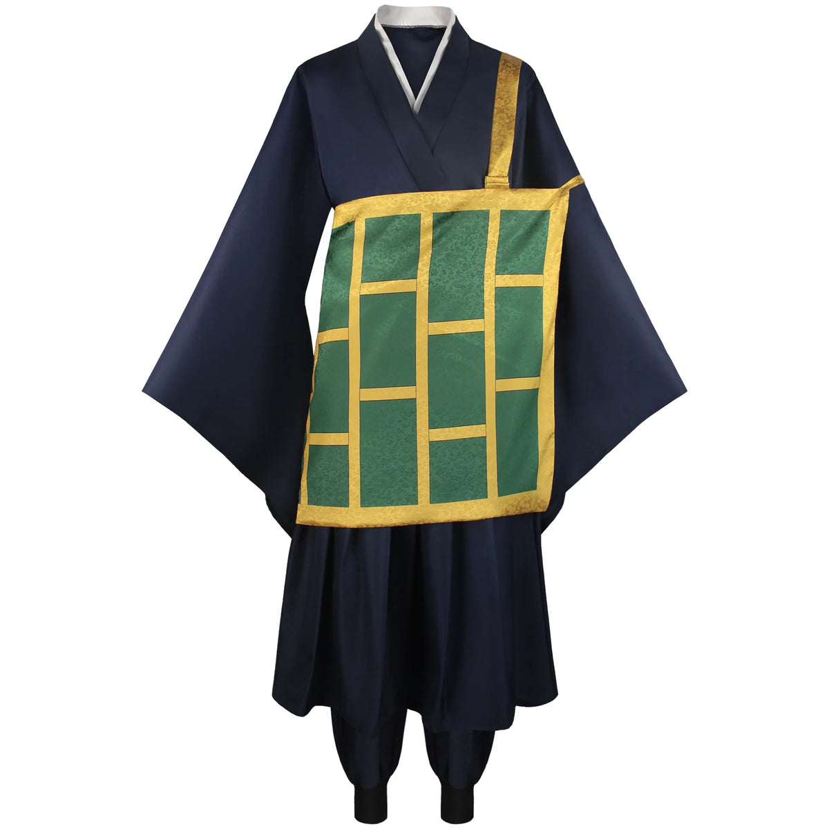 Suguru Geto Cosplay Costume for Men and Women, Kimono-Style Coat, Kasaya, Shirt and Pants with Optional 60 cm Wig for Halloween and Conventions