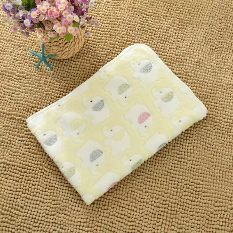Coral Velvet Elephant Baby Blanket with Listed Dual-Use Pillow Quilt Design, Pink and Blue Textile Accessory for Supervised Cuddles and Baby Shower Gifts