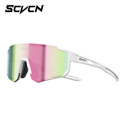 Kids Cycling Sunglasses by SCVCN for Ages 6-14, UV400 TR90 Sports Eyewear with Adjustable Nose Pads and Photochromic or Polarized Options