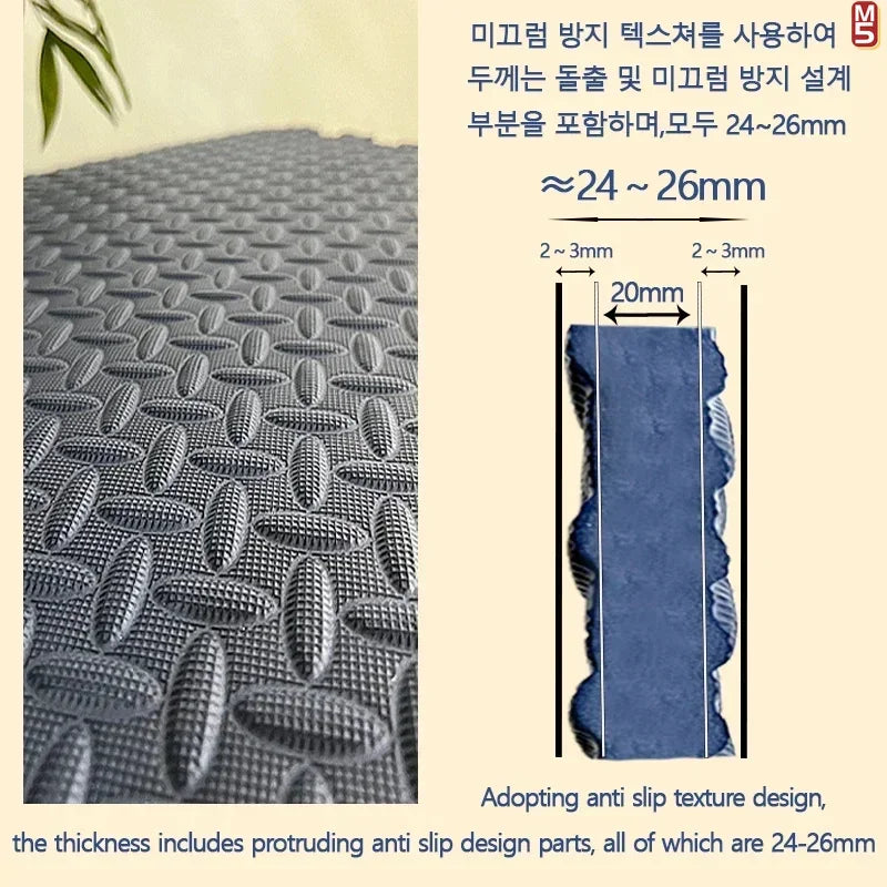 Modular Baby Floor Padding Tiles, 30 cm Interlocking Squares with 2.5 cm Thickness in 1, 4, 6 or 8-Piece Options for Supervised Nursery Play