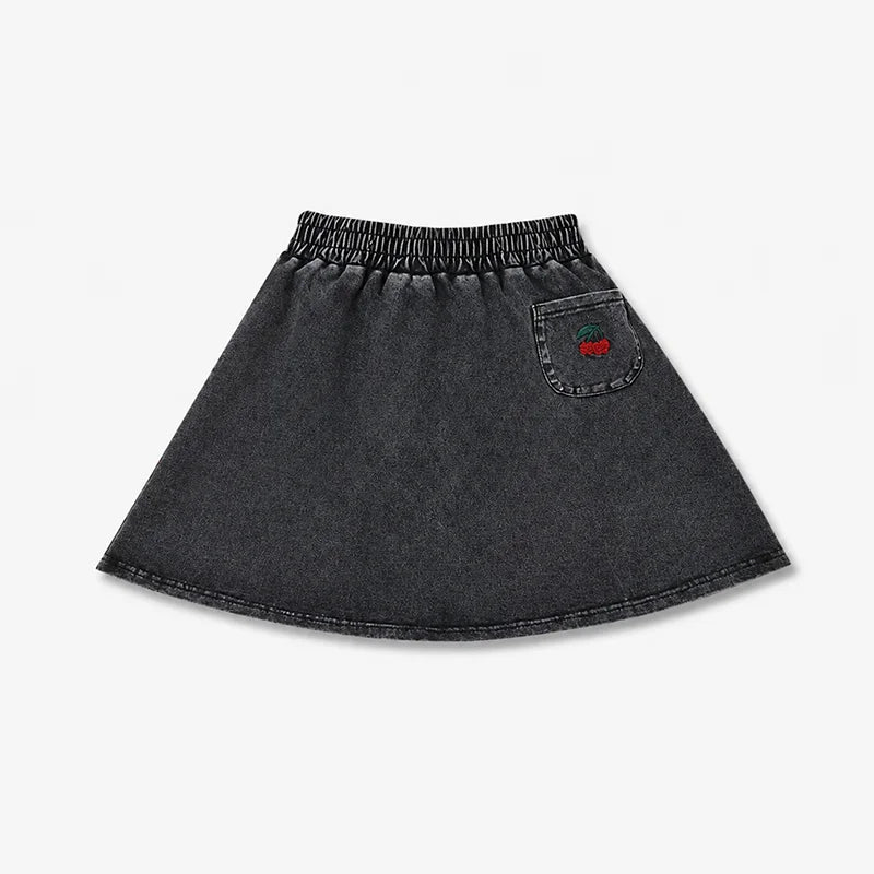 Black Denim Family Matching Outfits with Embroidered Details, Girls Dresses and Skirts, Boys Shirts and Baby Sets for Sibling Photos