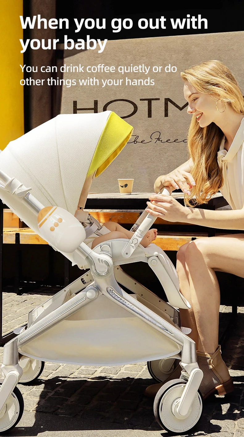 Automatic Pram Rocker for Babies with White Noise, Portable Stroller Rocking Accessory for Soothing Routines at Home and on Outings