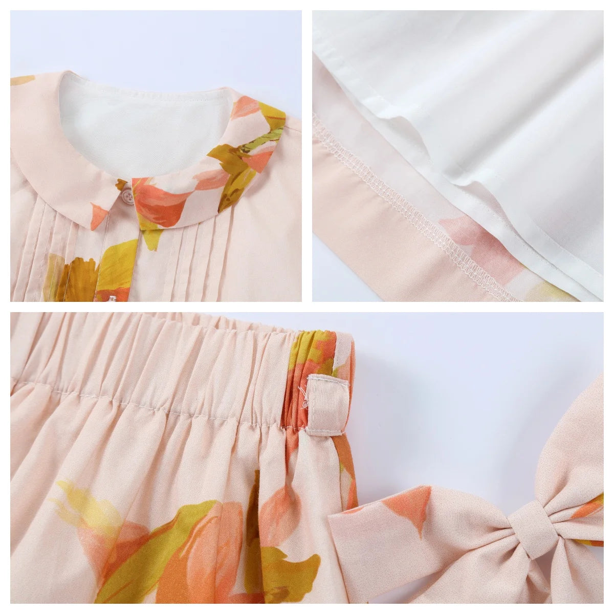 Floral and Ivory Kids Occasion Outfits, Cotton Girls Dress and Set Options with Lyocell Knitwear and Boys Blazer Styles for Sibling Photos