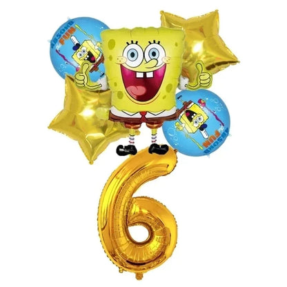 SpongeBob Birthday Party Supplies with Patrick Star, Disposable Plates, Cups, Balloons and Decoration Options for Kids Celebrations