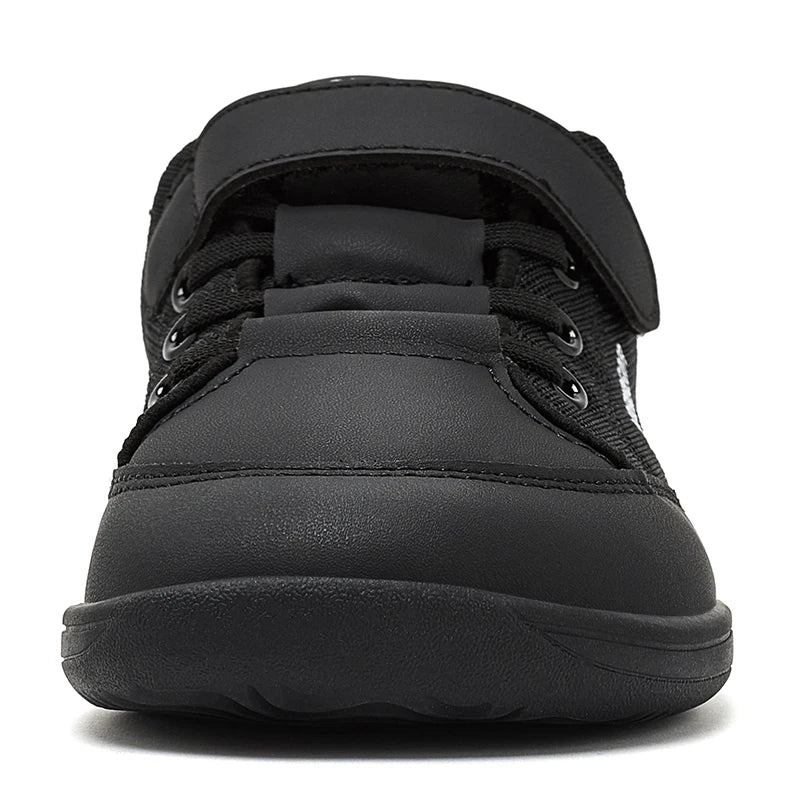 Kids Colorblock Barefoot Sneakers by HOBIBEAR with Breathable Mesh, Wide Toe Box, Zero-Drop Design and Easy Strap for Everyday Walking
