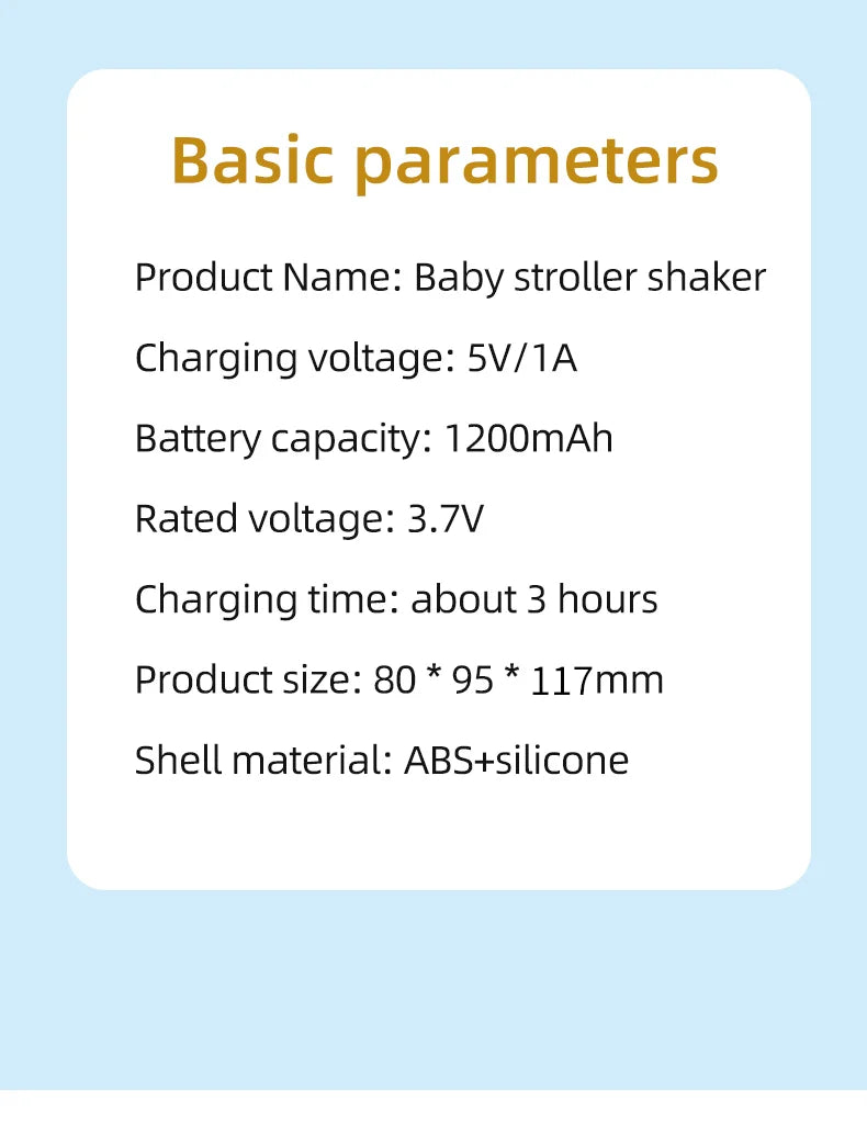 Stroller Motion Soother with White Noise, Portable Automatic Rocking Accessory with Strap Mount in SR12 White or SR11 Beige for Supervised Use