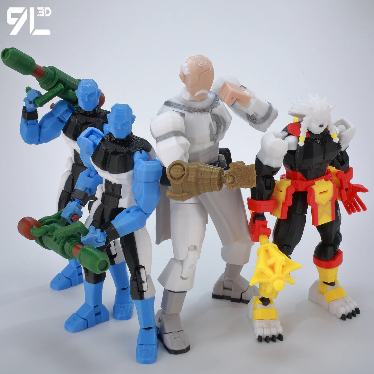 Articulated Superhero Action Figure, 3D Printed PETG Collectible with 30+ Poseable Joints, Interchangeable Parts and Accessories for Display