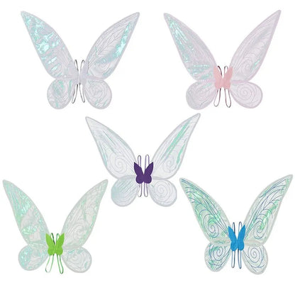 Butterfly Costume Wings with Shimmering Finish and Elastic Shoulder Straps, 60 x 48cm Fairy Dress-Up Accessory for Halloween and Theme Parties