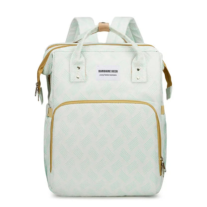 Convertible Diaper Bag Backpack with Fold-Out Changing Area and Stroller Hooks, 30 x 20 x 40 cm Baby Essentials Organizer for Parents