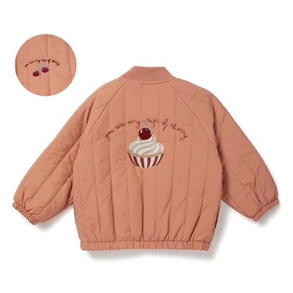 Toddler Quilted Jacket with Zip Front, Cotton Material and Ribbed Cuffs, Kids Everyday Outerwear in Multiple Colors, Sizes 12-18M to 6-7T
