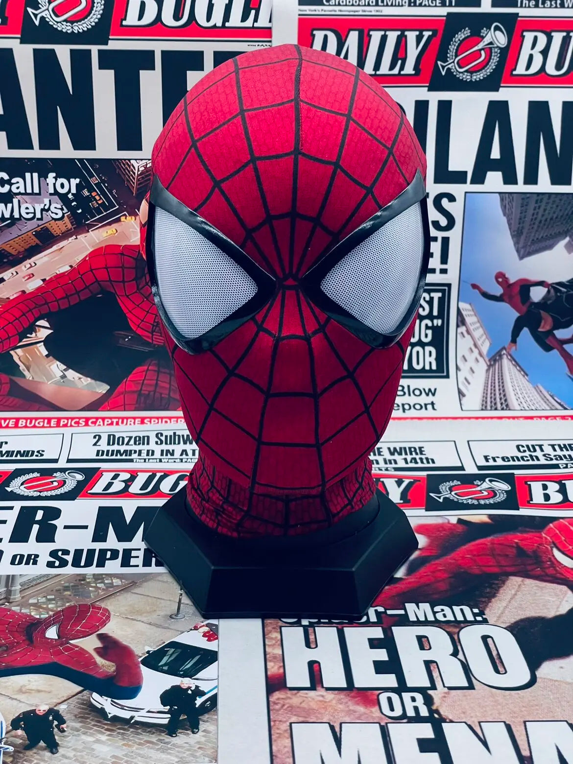 Spider-Man Cosplay Mask, Handmade Garfield-Version Inspired Collectible for Costume Photos, Halloween Events and Superhero Fan Birthday Gifts