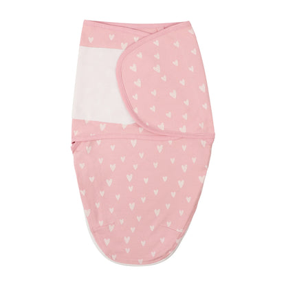 Envelope Baby Swaddle Wrap with Cap, INSULAR Adjustable Cotton Newborn Set in S and M with Animal, Leaf, Rainbow and Star Pattern Options