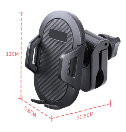 Stroller Drink and Phone Holder with Handlebar Clamp, Black Cup and Bottle Organizer with Separate Phone Cradle for Parent Walks and Family Outings