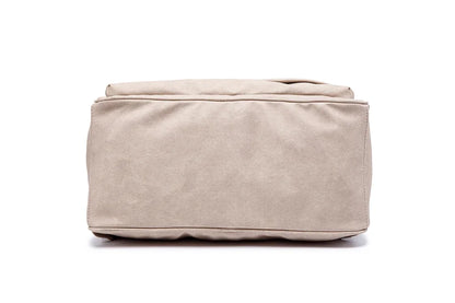 Diaper Bag Backpack by Soboba with Front Zipper Pocket, Top Carry Handle and Solid Color Styling for Baby Care Essentials and Everyday Outings