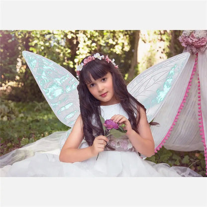 Butterfly Costume Wings with Shimmering Finish and Elastic Shoulder Straps, 60 x 48cm Fairy Dress-Up Accessory for Halloween and Theme Parties