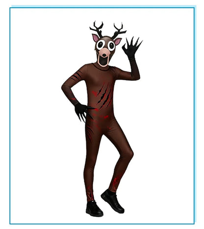 Deer and Owl Cosplay Costume for Kids and Adults, 99 Nights in the Forest Character Outfit for Halloween Parties and Themed Dress-Up