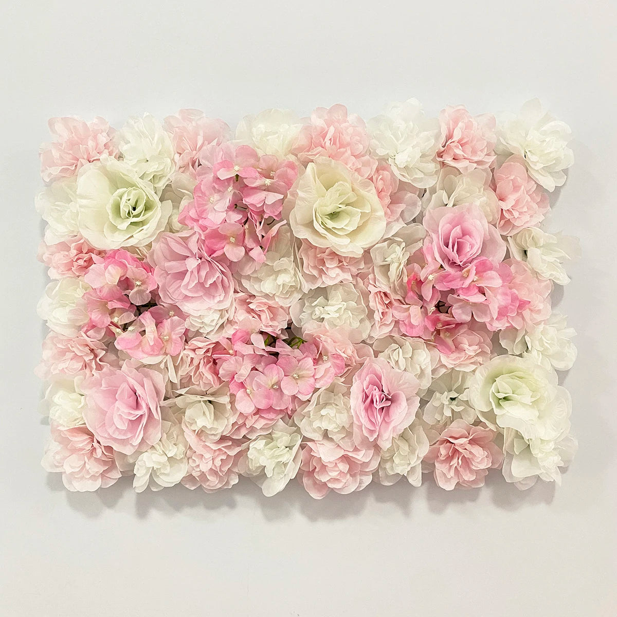 Artificial Flower Wall Panels with Fabric Roses, 40 x 60 cm Reusable Floral Backdrop for Baby Showers, Weddings, Birthdays & Home Decor