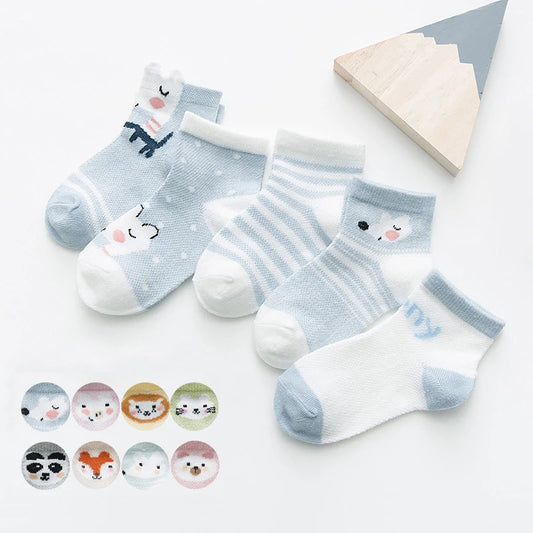 Cotton Blend Baby Socks 30-Pair Pack in Random Colors, Mesh Knit Socks for Newborns, Toddlers and Kids for Everyday Outfit Changes