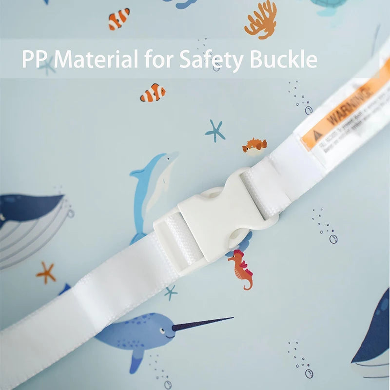 Diaper Changing Pad with Printed or Solid Color Designs, Contoured Sides and Buckle Strap, Wipeable Baby Mat for Dresser and Changing Table Care