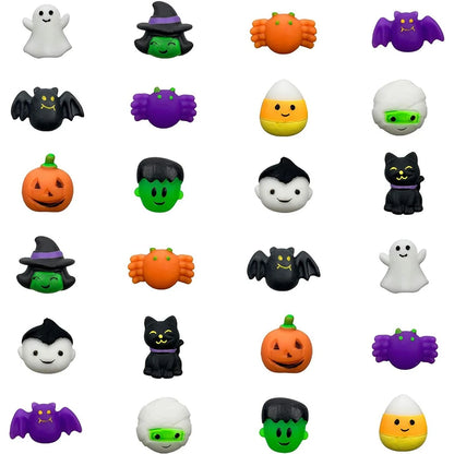 Halloween Mochi Squishy Toys, Random Assorted Squeeze Fidget Packs of 12, 24 or 36 for Party Favors, Goodie Bags and Seasonal Gift Giving