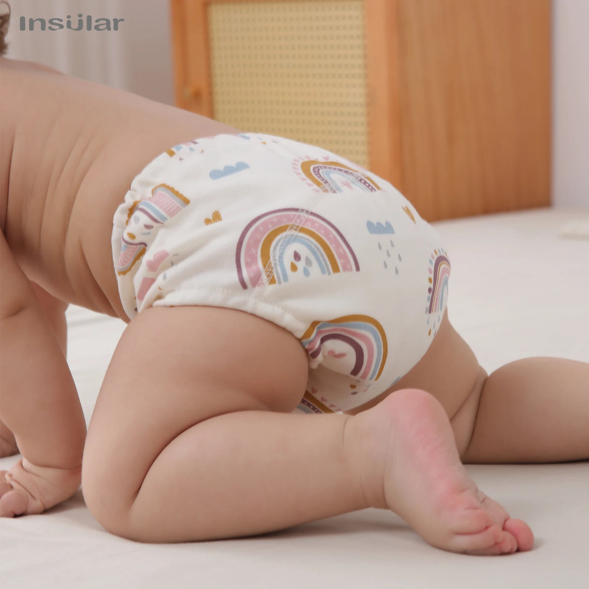 6-Layer Cotton Training Pants, 3-Pack Reusable Toddler Potty Underwear with Elastic Waist and Printed Designs in 90 cm and 100 cm Size Options