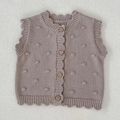 Baby Girl Knit Cardigan Sweaters with Long Sleeves, Korean-Style Infant and Toddler Layering Coats in Multiple Designs, Sizes 3M to 3T