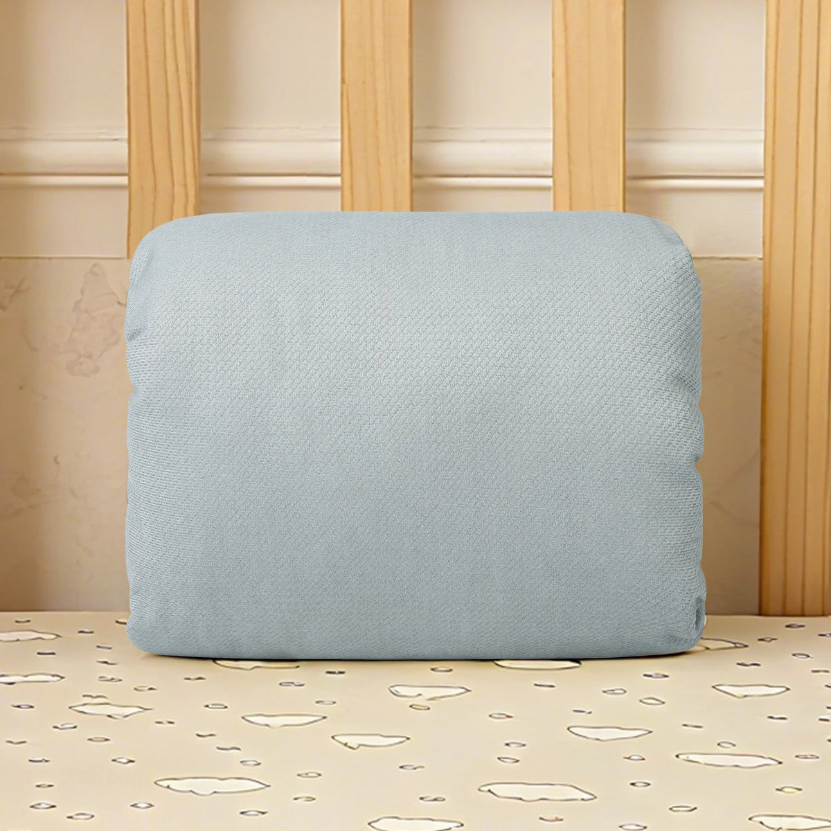 Nursing Arm Pillow for Breastfeeding, Plush Slip-On Feeding Cushion with Pink and Textured White Surfaces for Supervised Baby Feeding